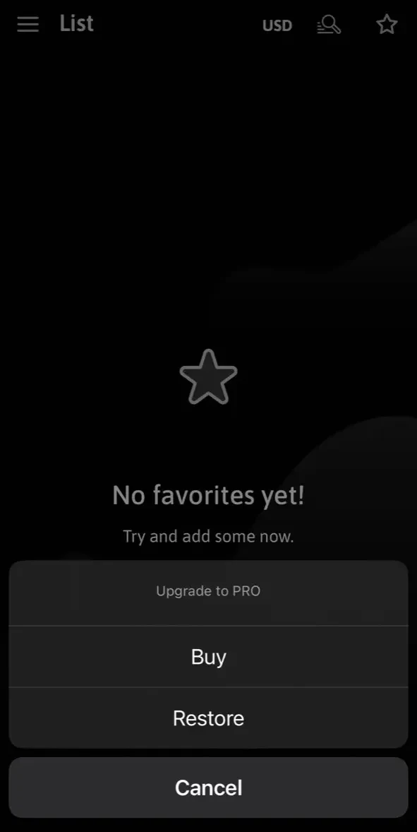 The Crypto App paywall screen