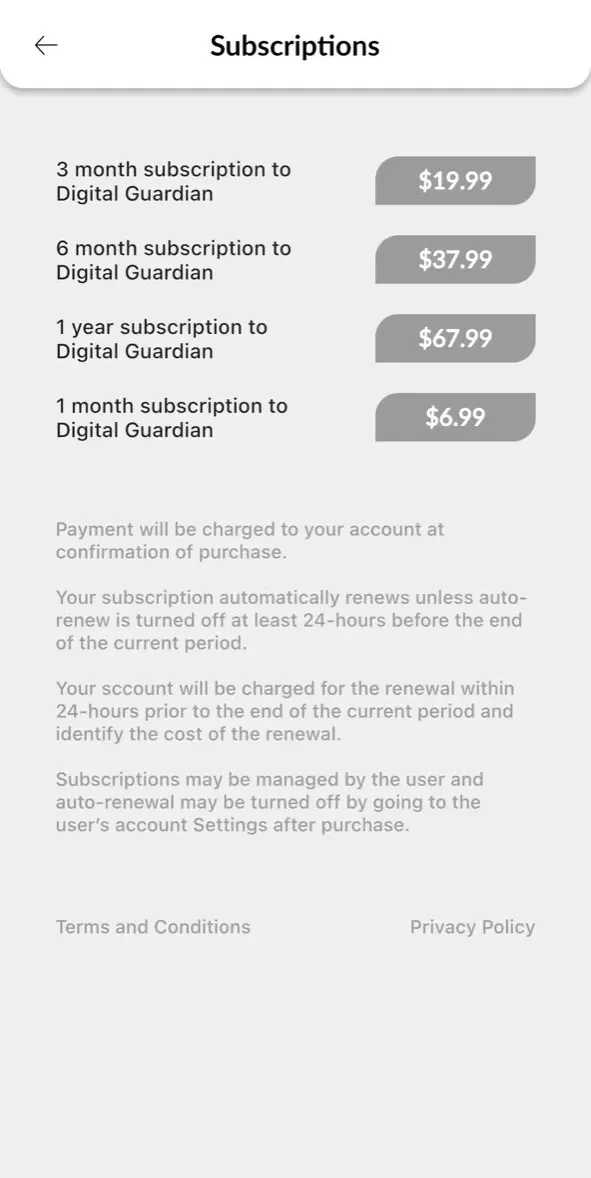The Digital Guardian paywall screen