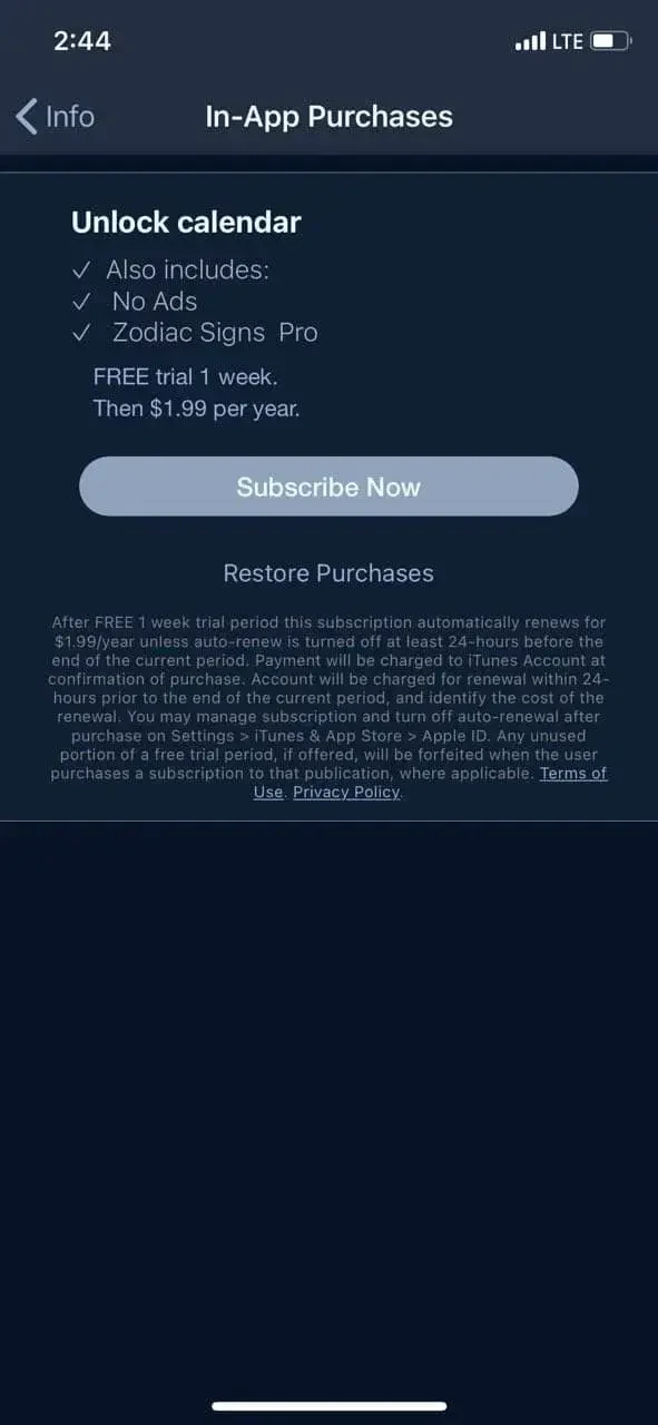 The Moon paywall screen