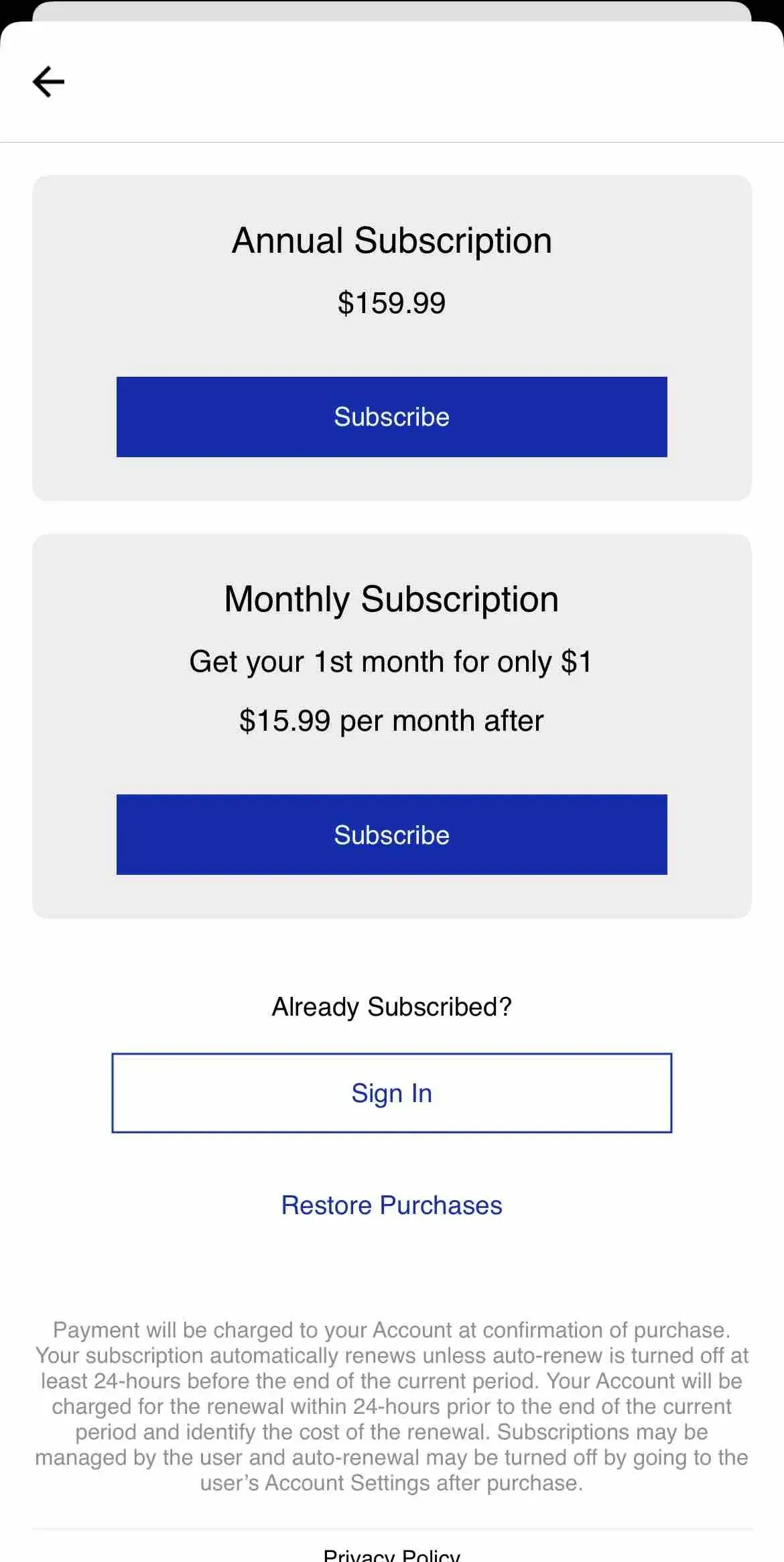 The News Tribune News paywall screen