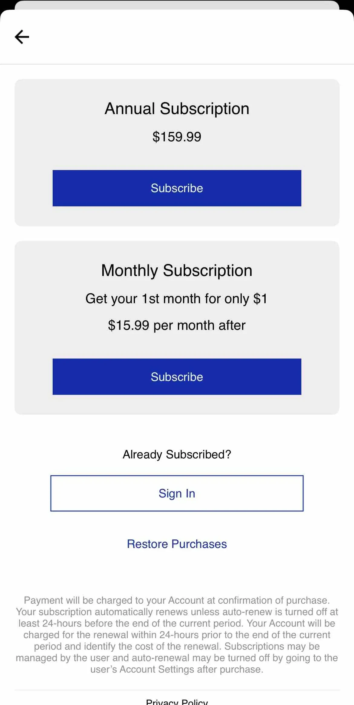 The Raleigh News paywall screen