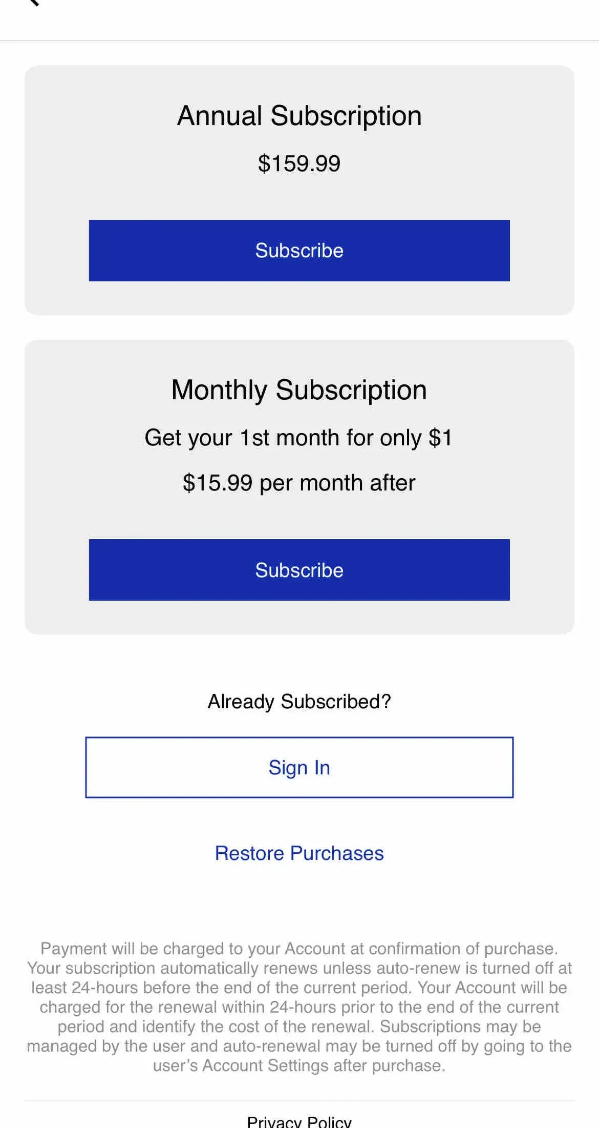 The Telegraph News paywall screen