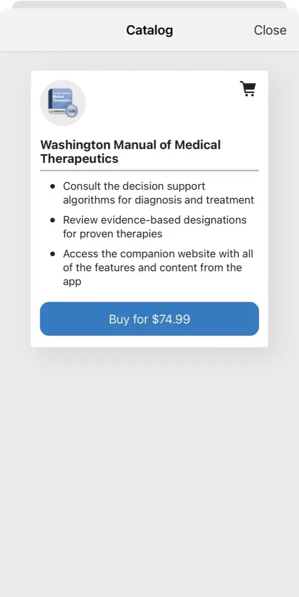 The Washington Manual paywall screen
