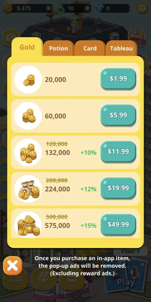 Theme Solitaire paywall screen
