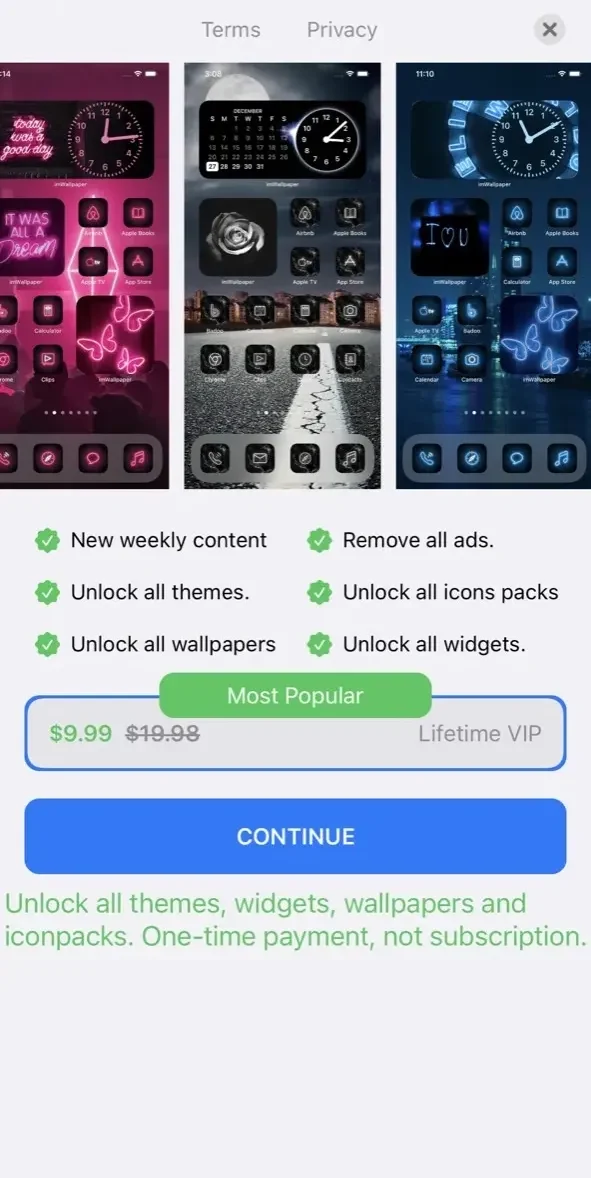 ThemesPro paywall screen