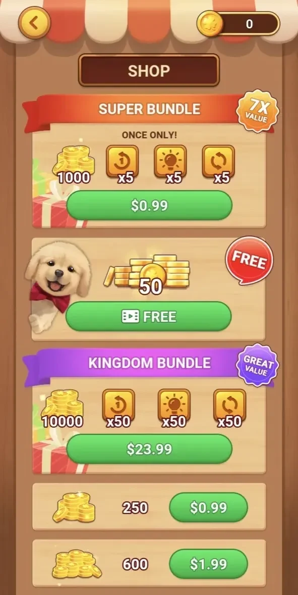 Tile Kingdom Master paywall screen