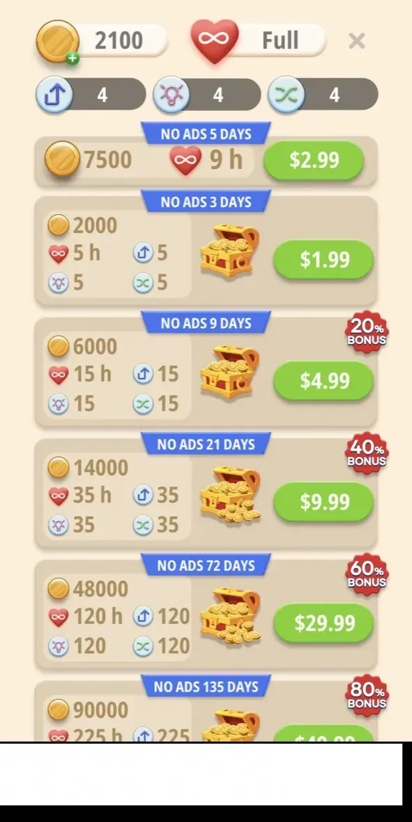 Tiledom paywall screen