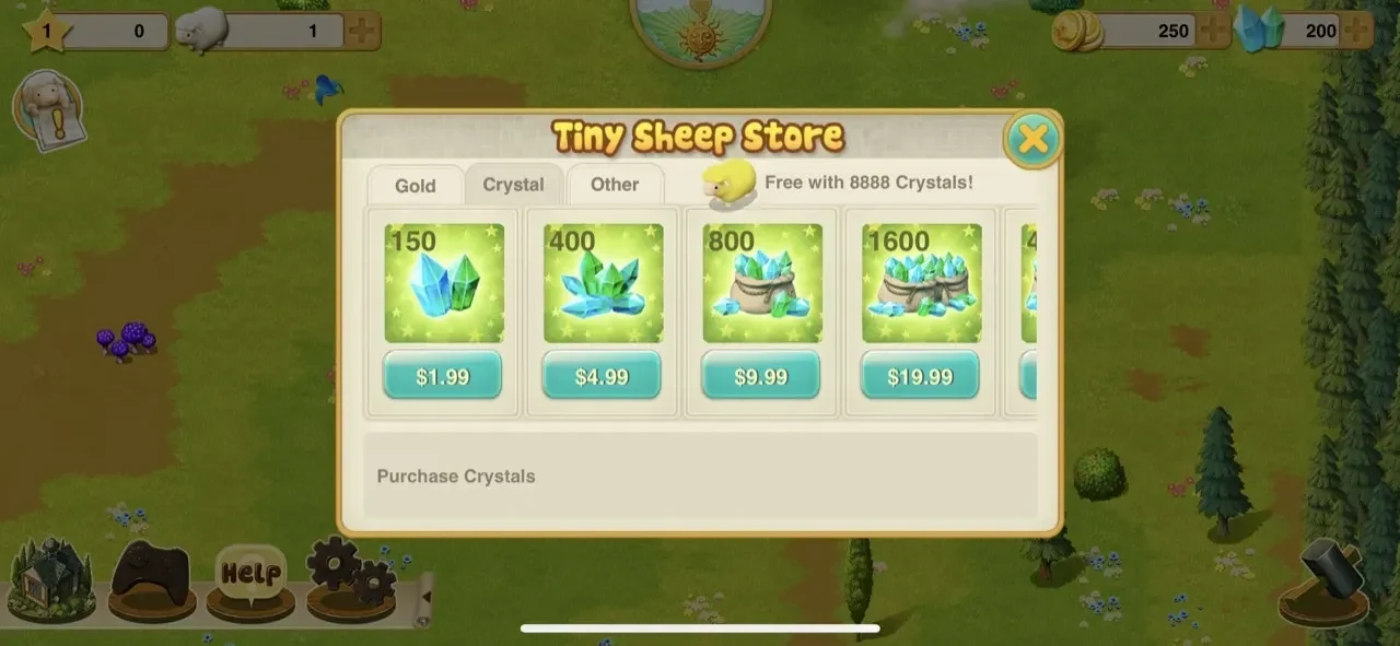Tiny Sheep paywall screen