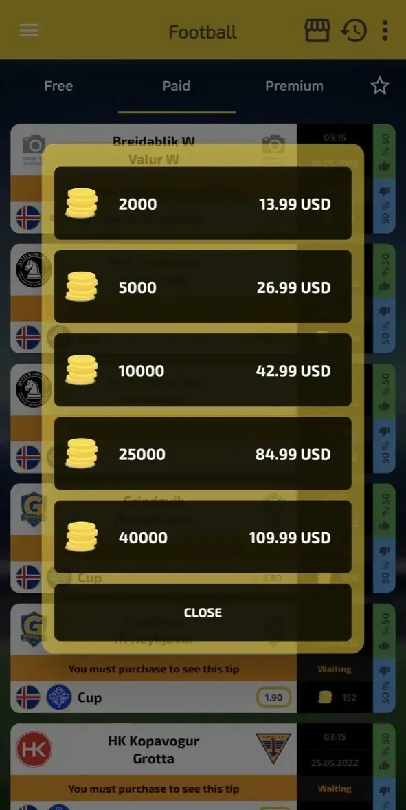TipsterMan paywall screen