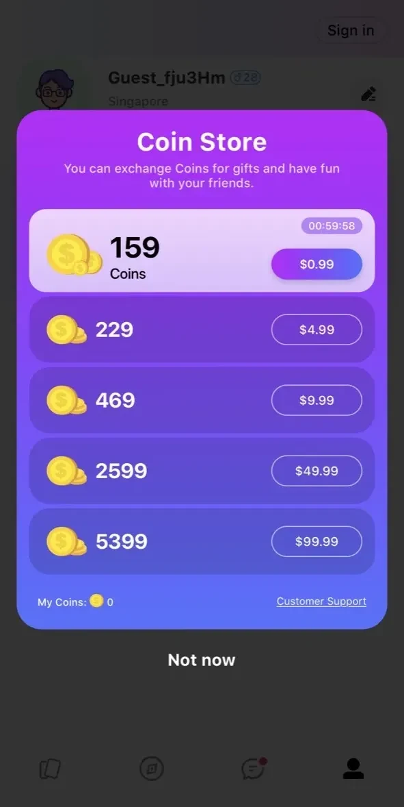 TocToc paywall screen