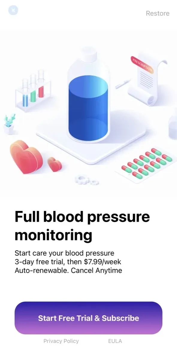 Tonome paywall screen