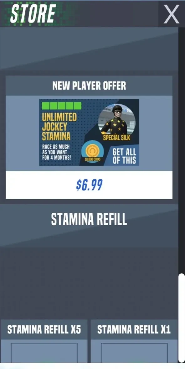 Top Jockey paywall screen