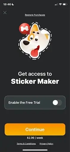AI Sticker Maker For WhatsApp paywall screen