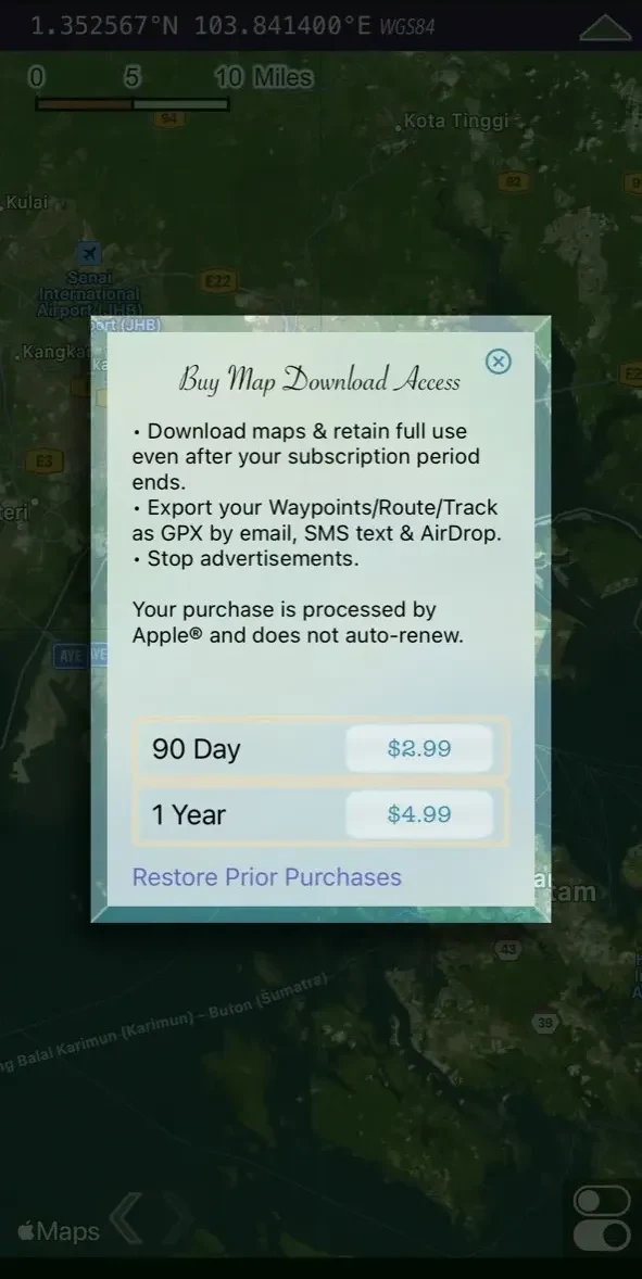 Topo Reader paywall screen