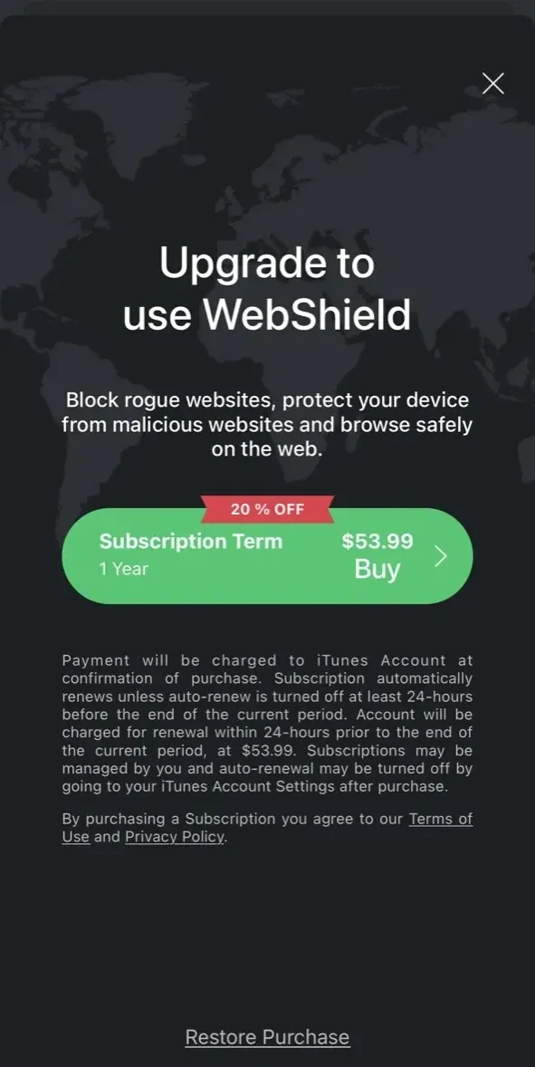 TotalAV paywall screen