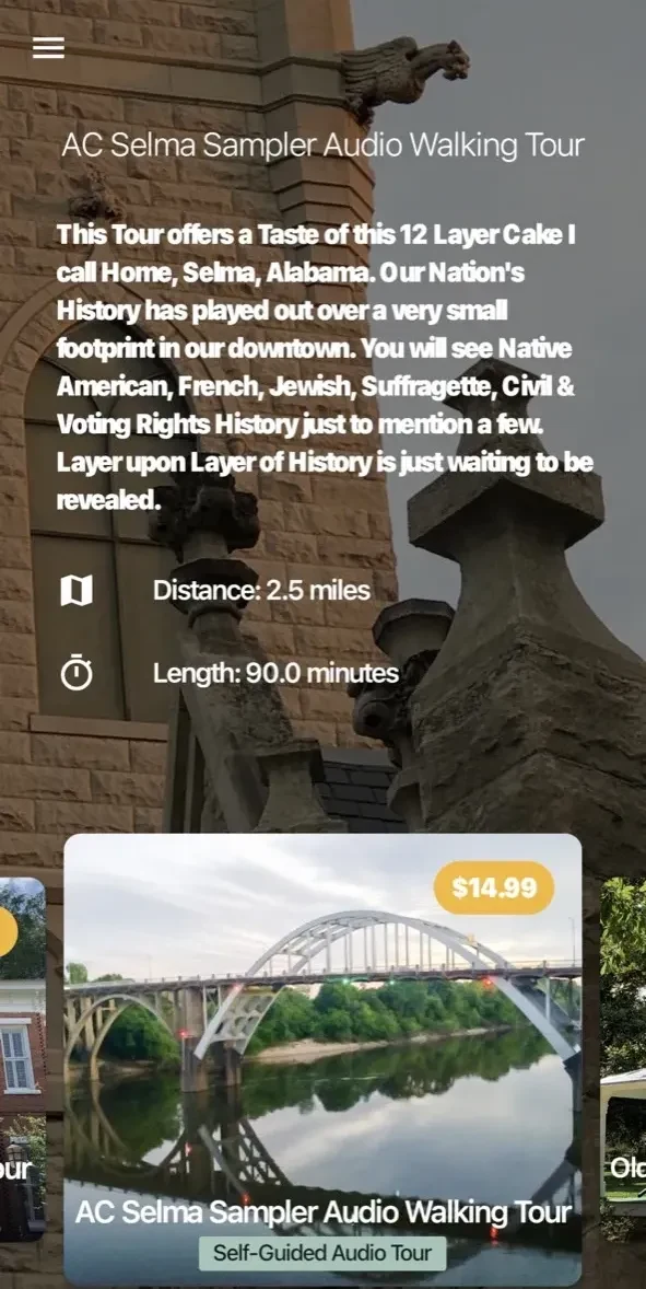 Tour Selma paywall screen