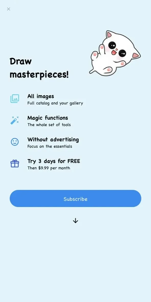 Tracing projector paywall screen