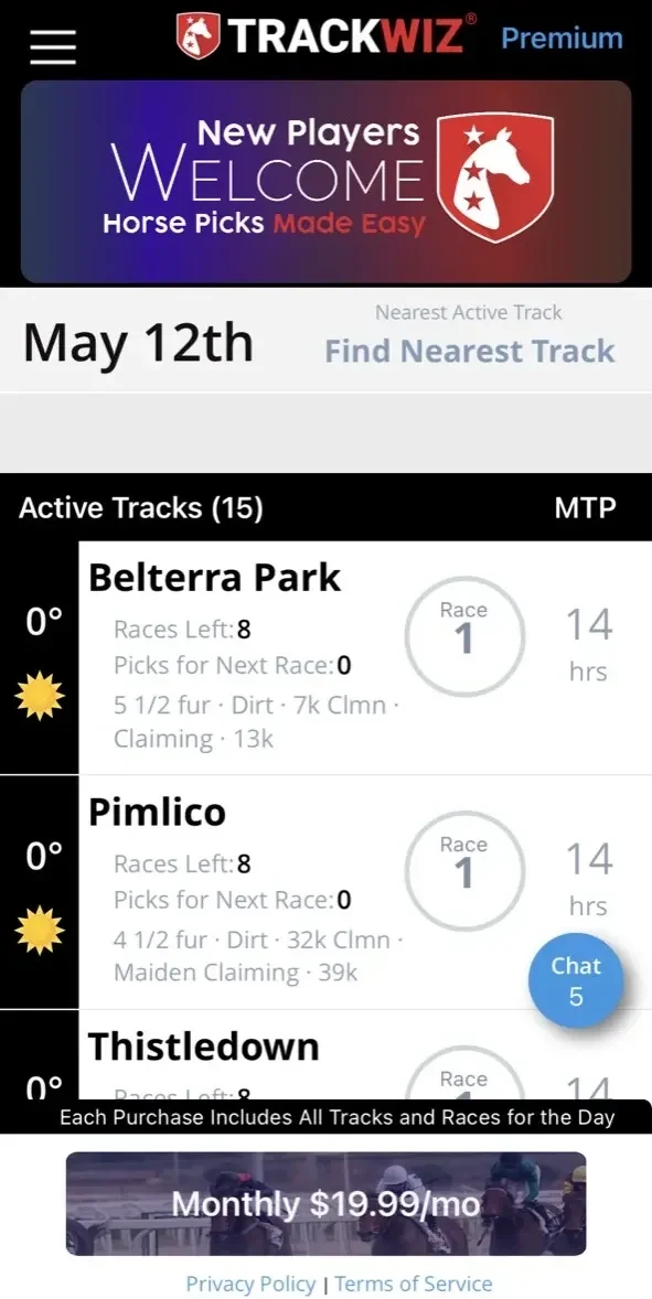 TrackWiz paywall screen
