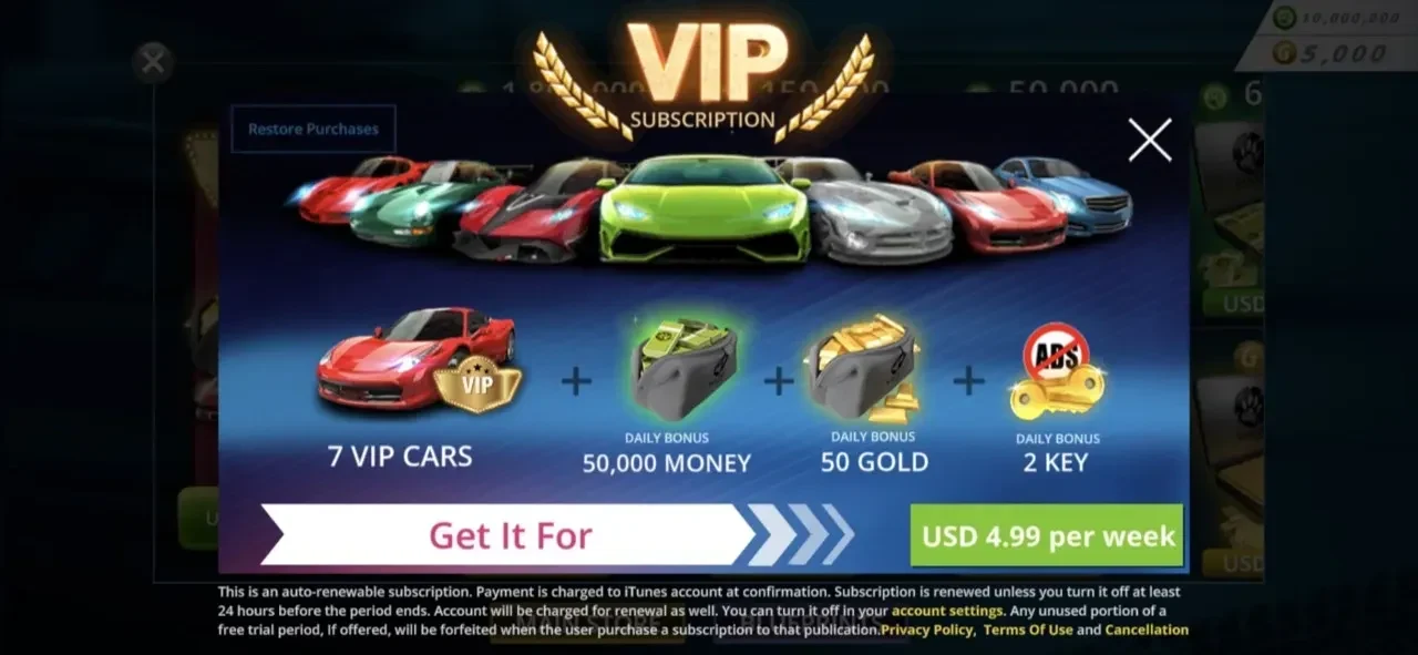 Traffic Tour paywall screen
