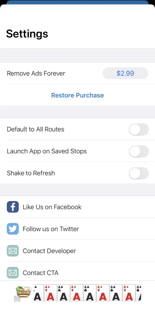 Transit Stop paywall screen