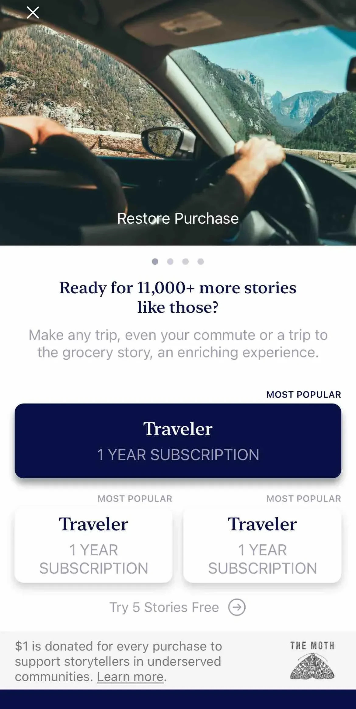 Autio paywall screen