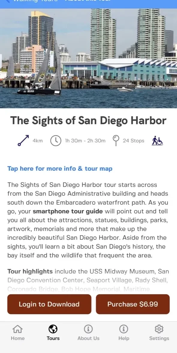 Tripvia Tours paywall screen