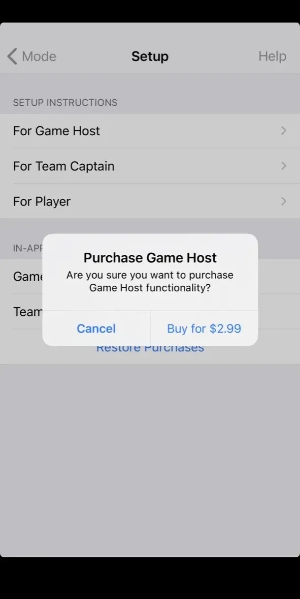 Trivia Bowl Buzzer paywall screen