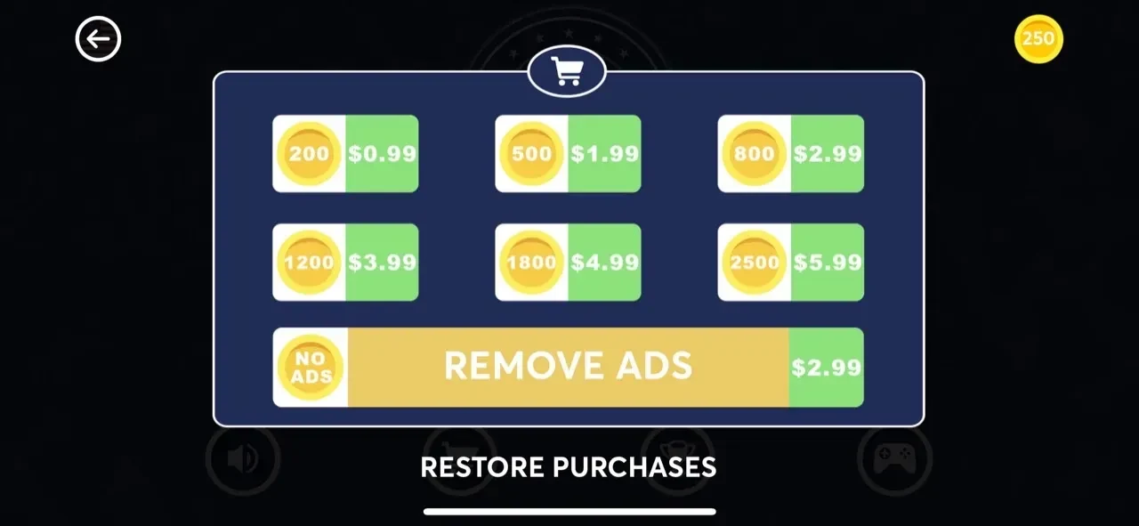 Trivia paywall screen