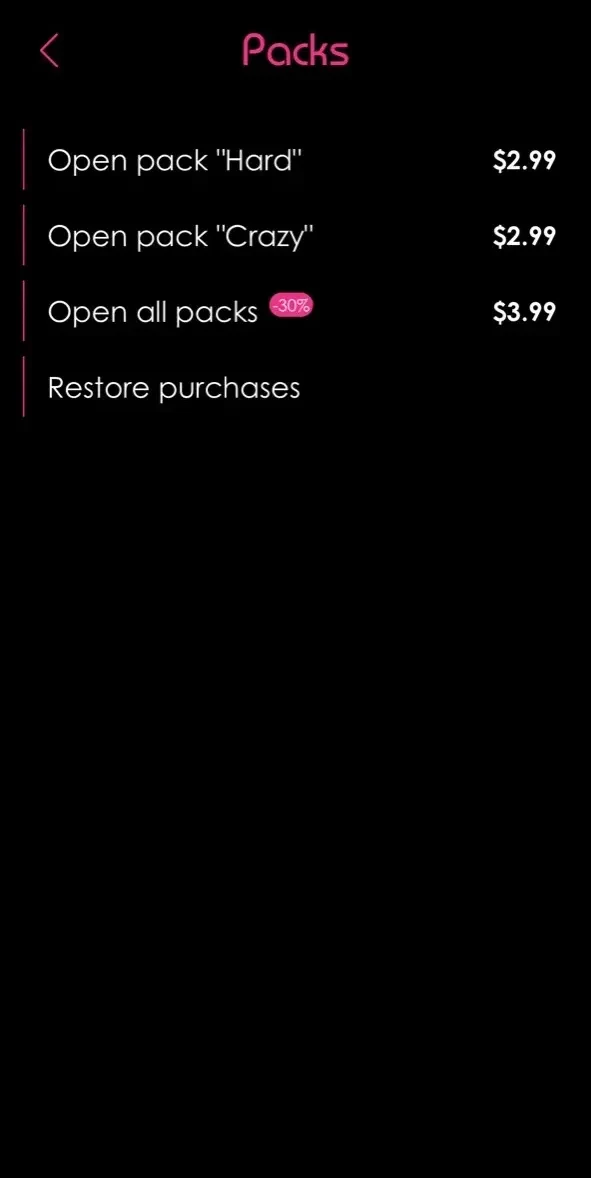 Truth or dare? Party game paywall screen