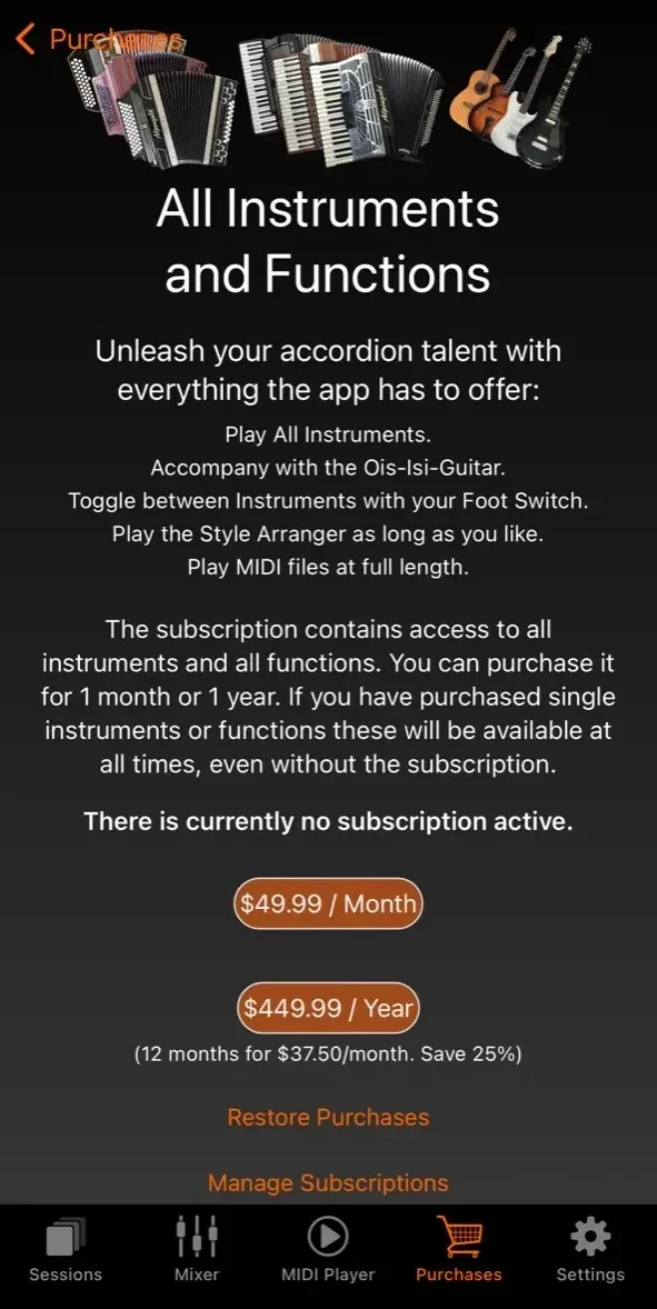 Turbosounds paywall screen