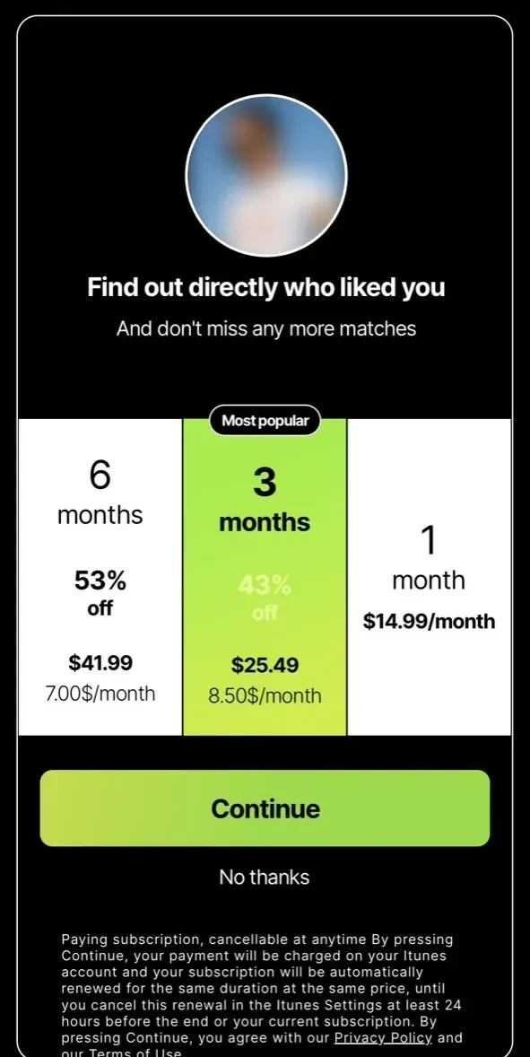 Turn-Up paywall screen