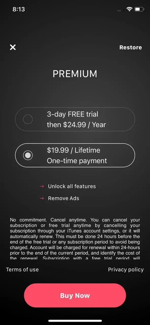 TV Plus paywall screen