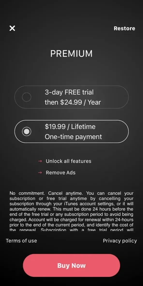 TV Plus paywall screen
