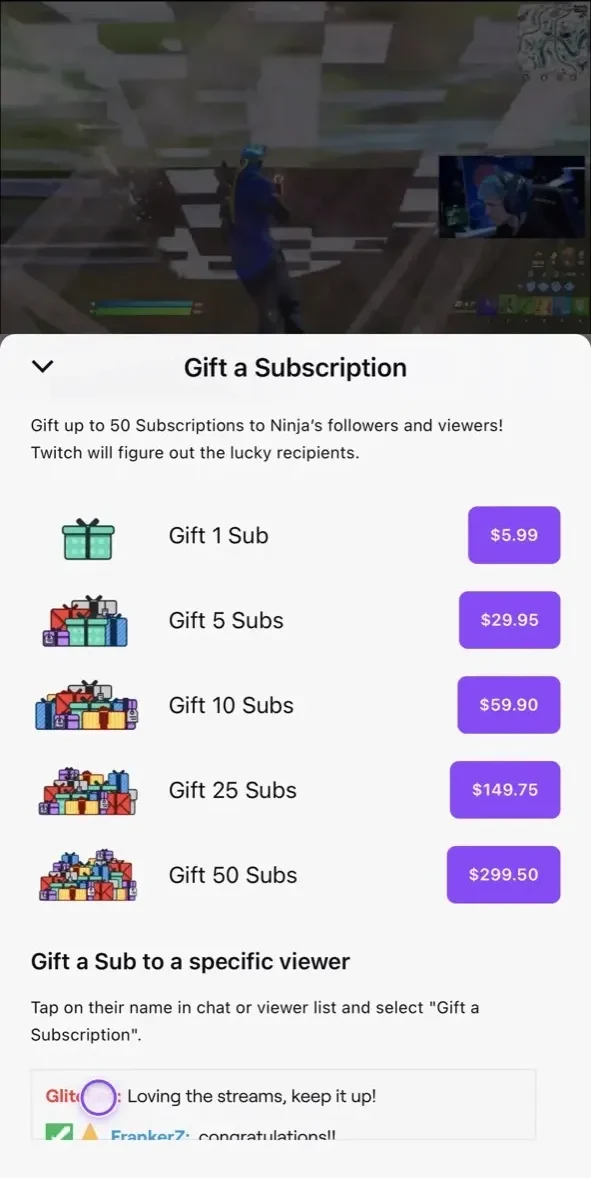 Twitch paywall screen