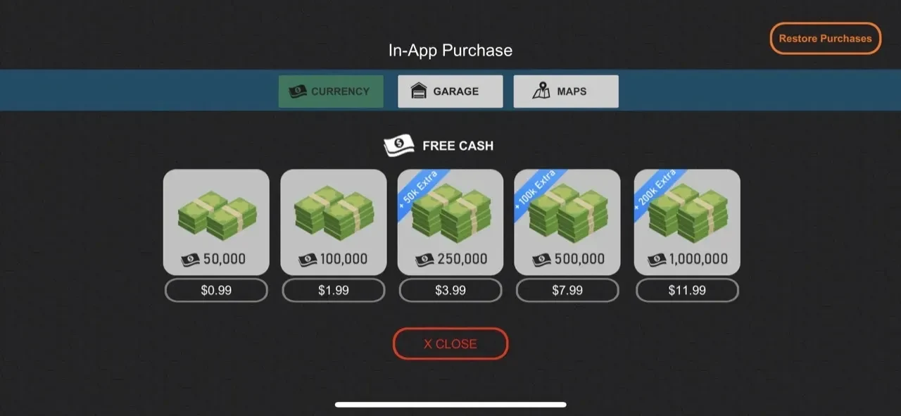 Universal Truck Simulator paywall screen