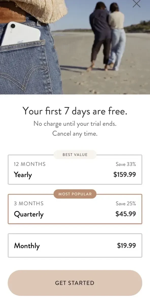 UNSCRIPTED Photography Poses paywall screen