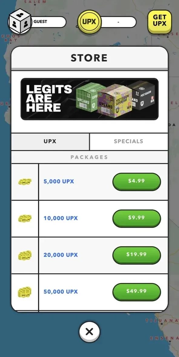 Upland paywall screen