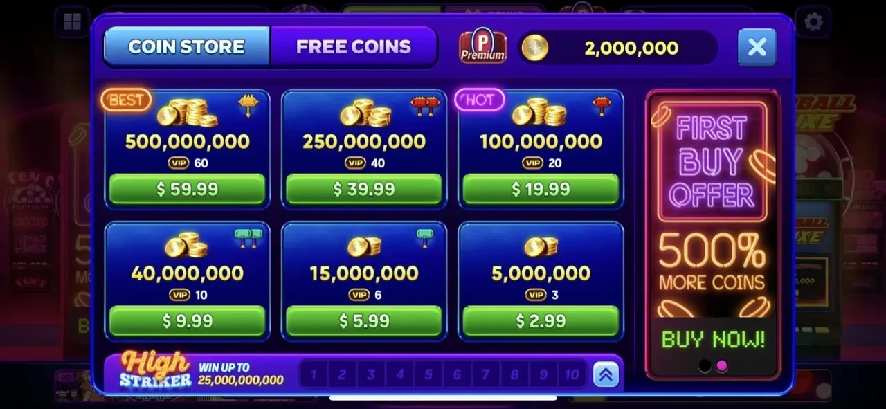 Vegas Keno paywall screen
