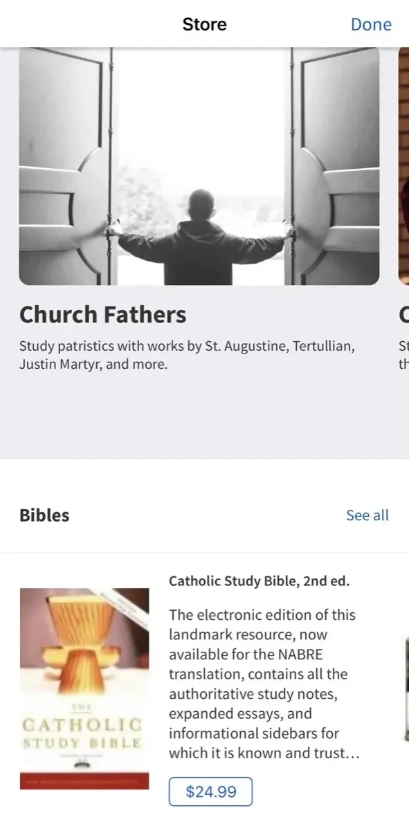 Verbum Catholic Bible Study paywall screen