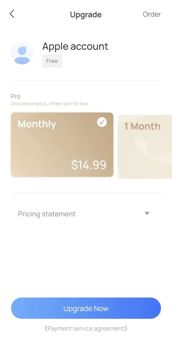 Uzmeet paywall screen