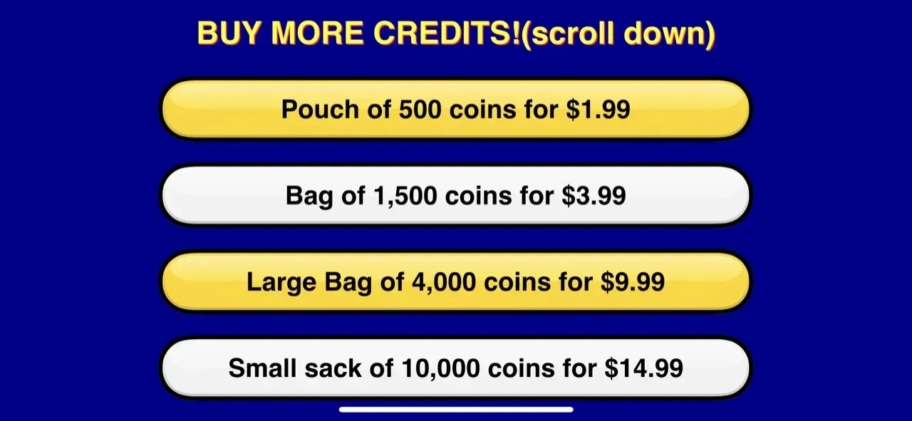 Video Poker Games paywall screen