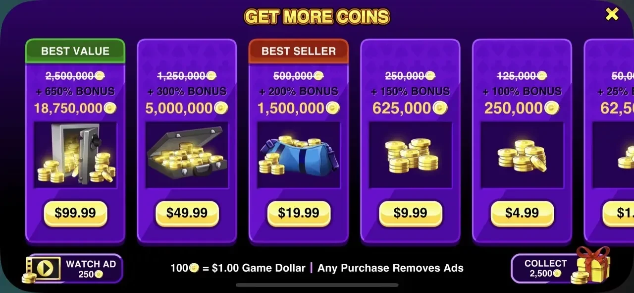 Video Poker Multi Pro paywall screen