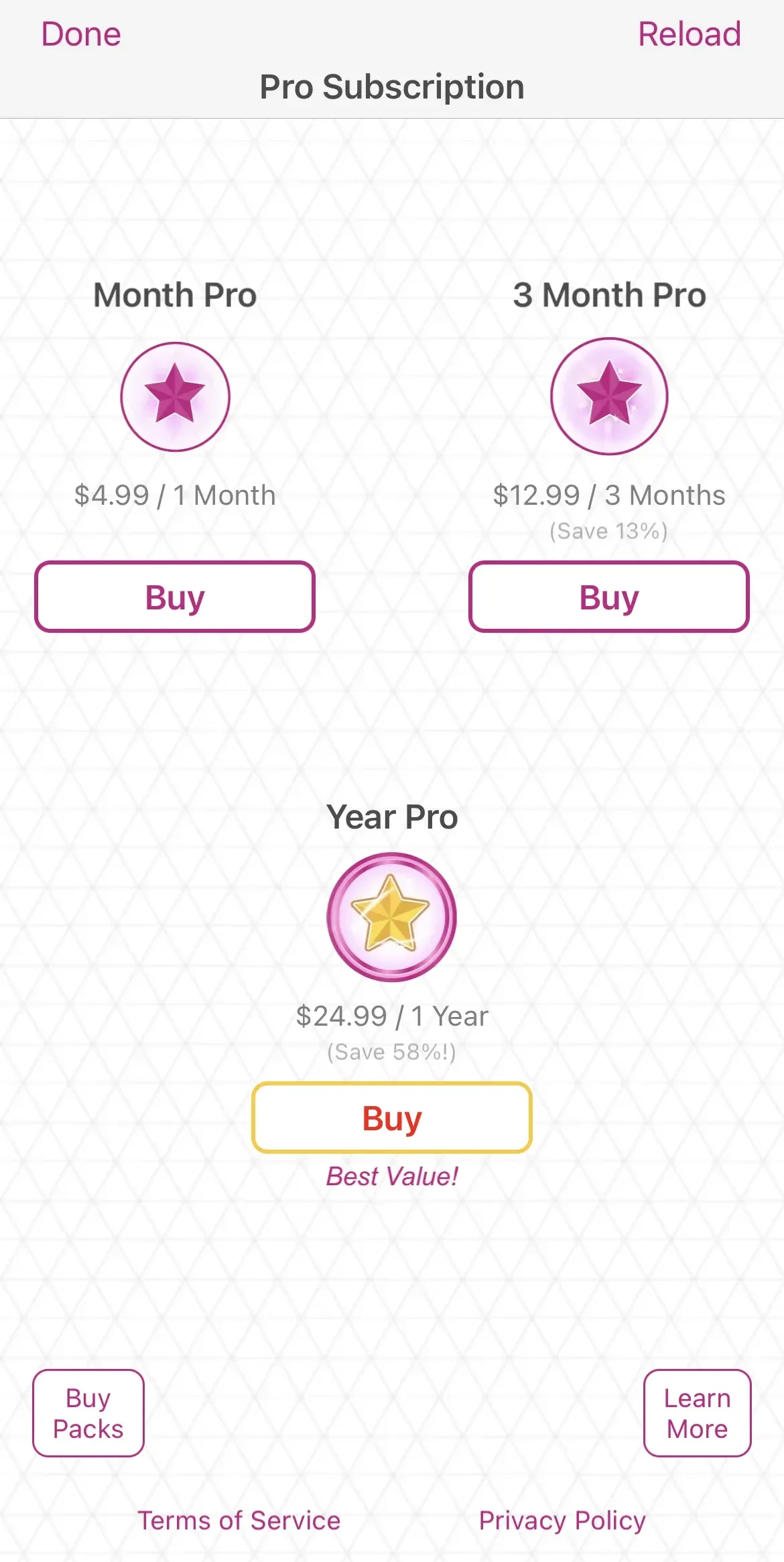 Video Star paywall screen