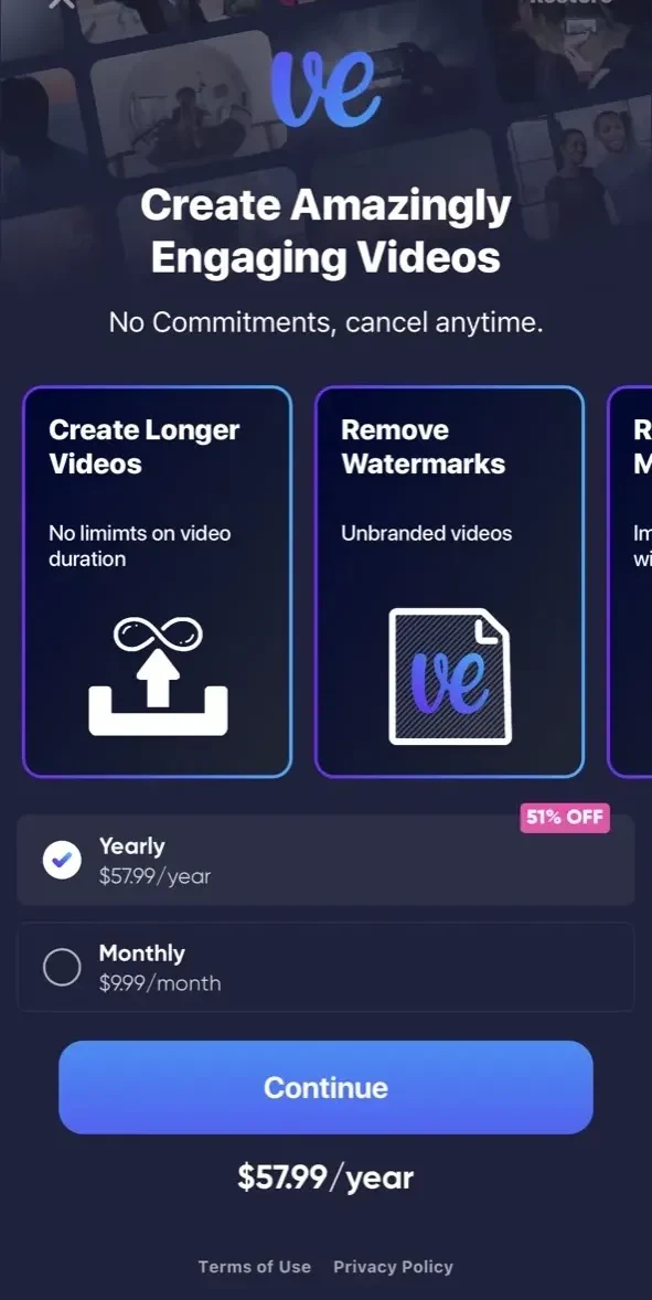 VideoEasy paywall screen