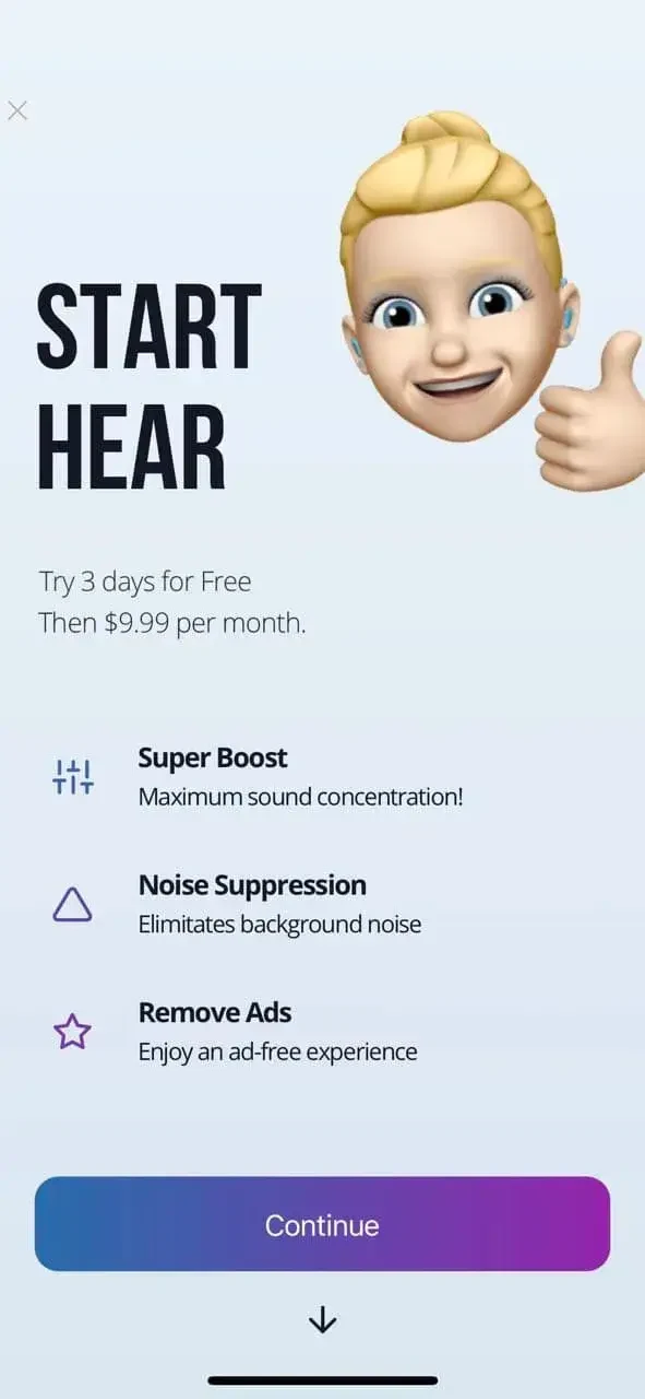 Volume Boost paywall screen