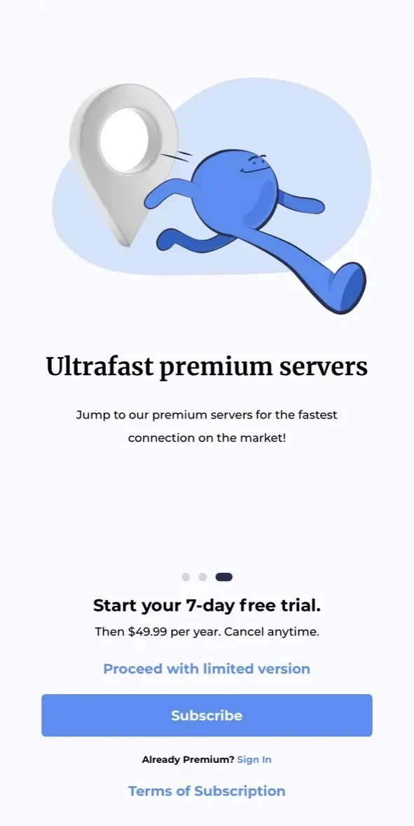 VPN Atlas paywall screen