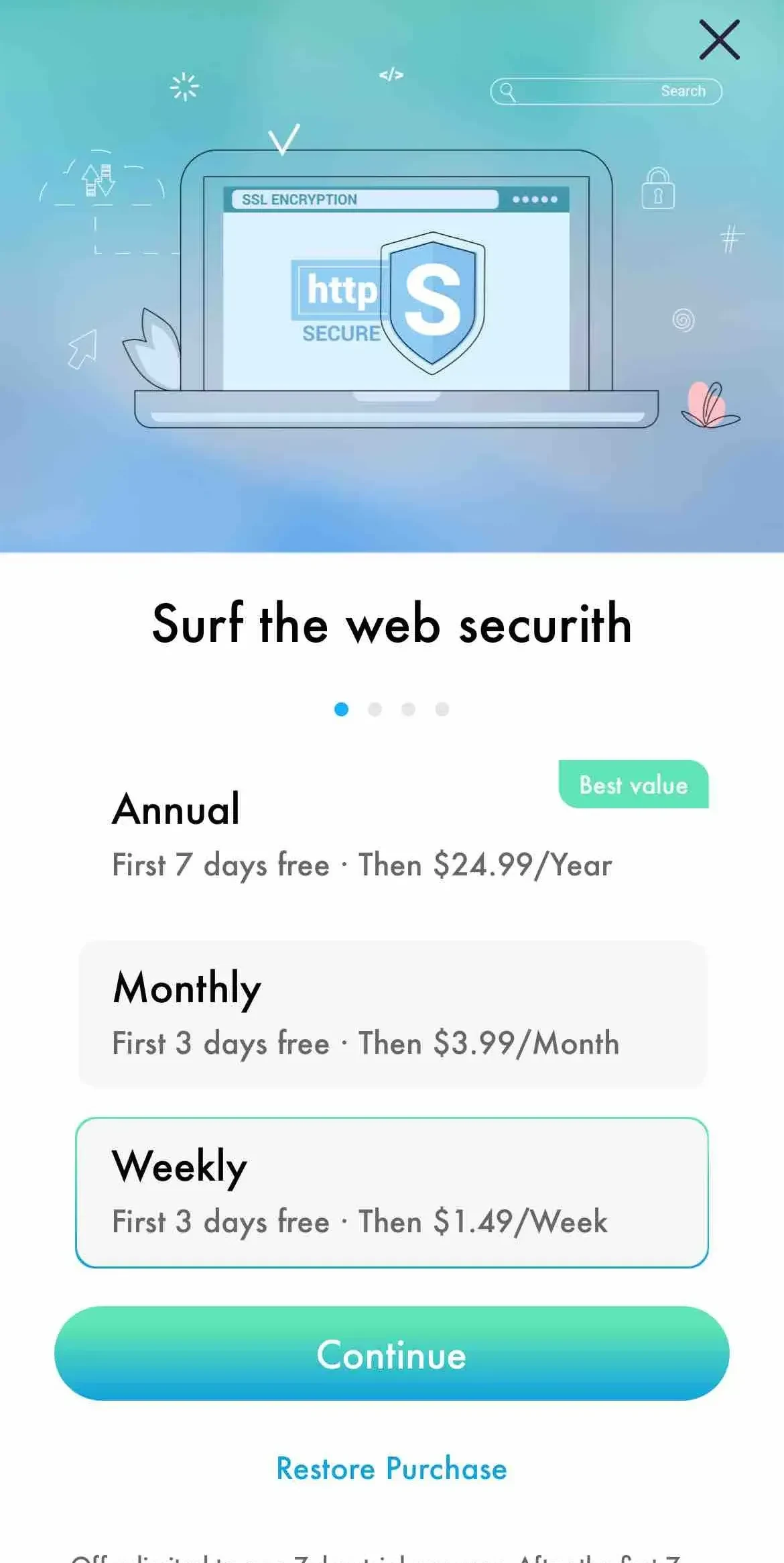 VPN Bucks paywall screen