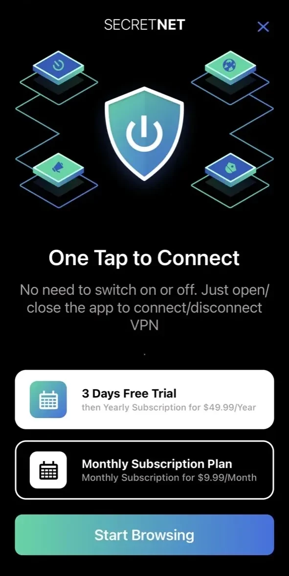 VPN Super Unlimited paywall screen
