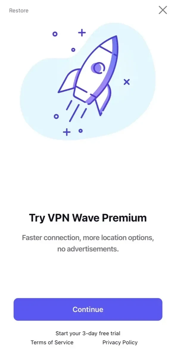 VPN Wave Proxy paywall screen