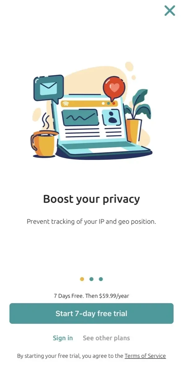VPNow paywall screen